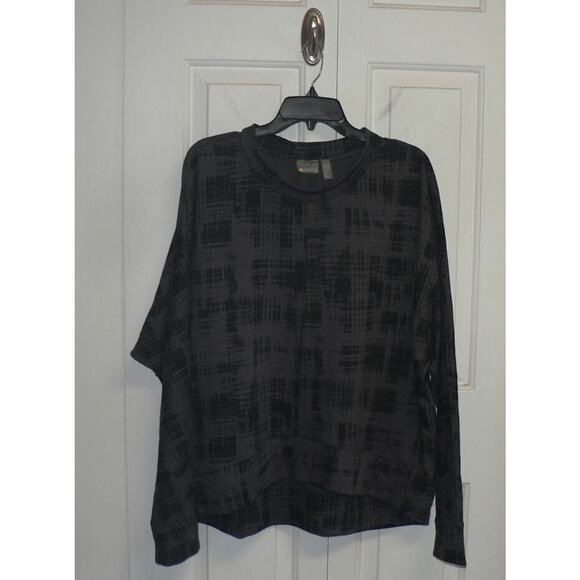 Zella Women's Carey Crey High/Low Sweatshirt in Gray Abstract Large MSRP $59 - Picture 3 of 6